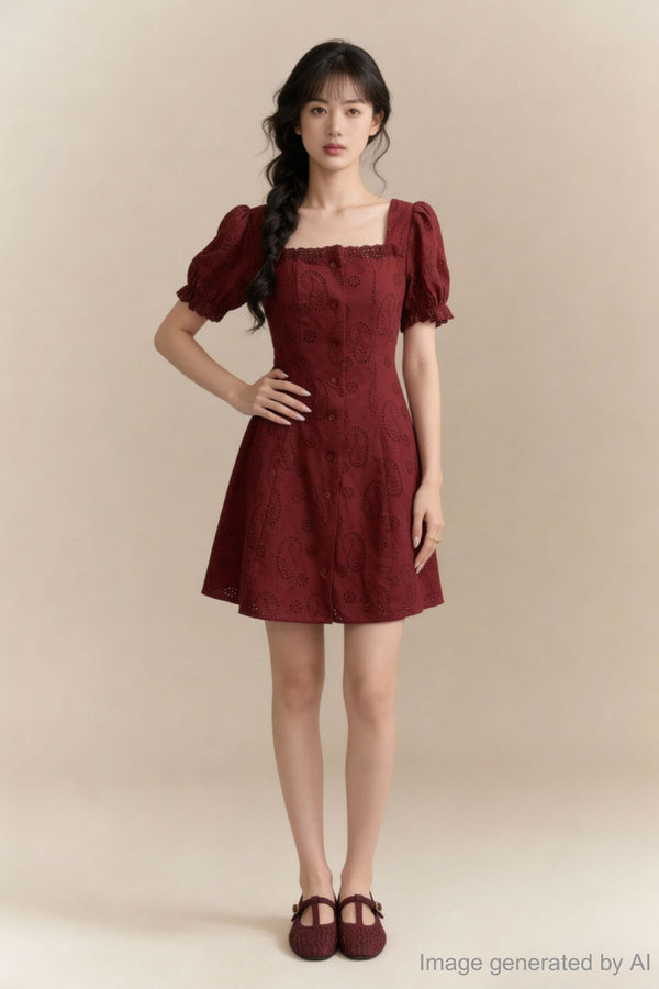 Ruby Paisley Eyelet Mini
