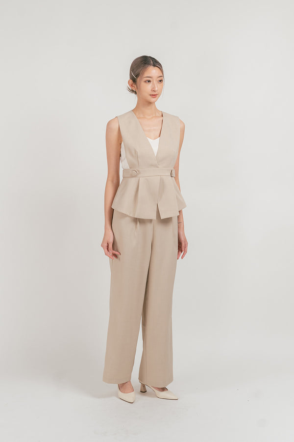 Ryalissa Belted Vest and Suit Pants Set