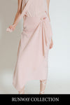 Selenni Layered Flowy Satin Midi Skirt