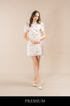 Shervin Embroidered Silk Short Cheongsam Dress