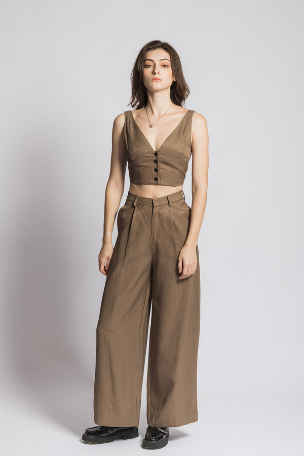 Tovette High Waisted Wide Pants