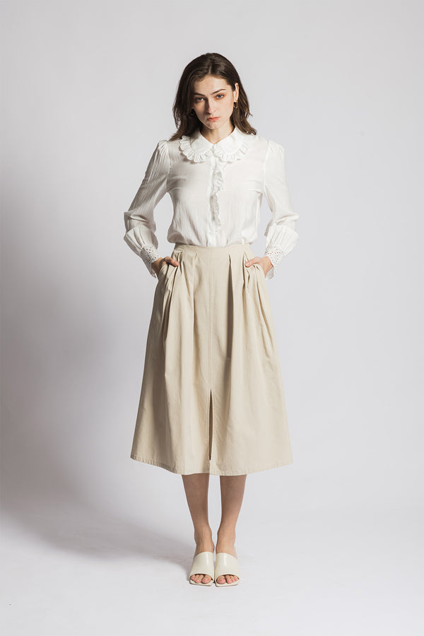 Venlee A line Midi Long Skirt