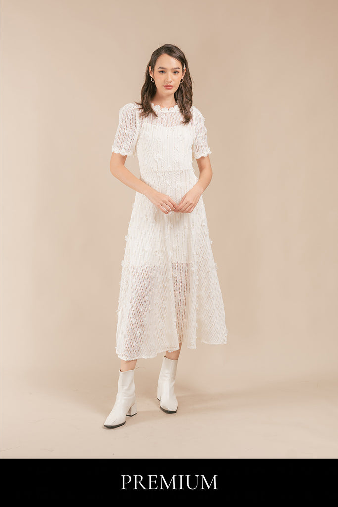 Verossa Knitted Floral Maxi Dress