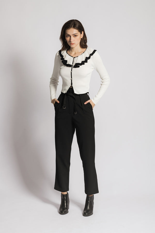 Wandette Belted High Waisted Pants