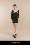 Wendollia Lace Tweed Cardigan and Skirt Set