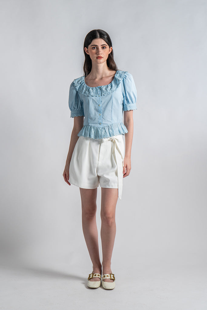 Wyriella Self-Tie High Waisted Shorts