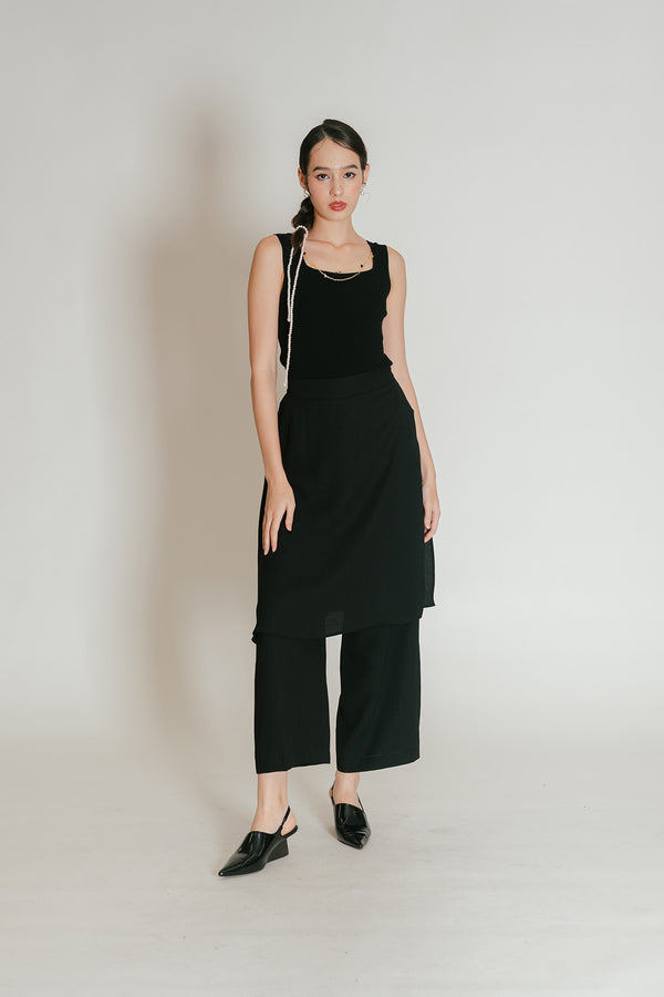 Yuvenia Skirt Layered Wide Pants