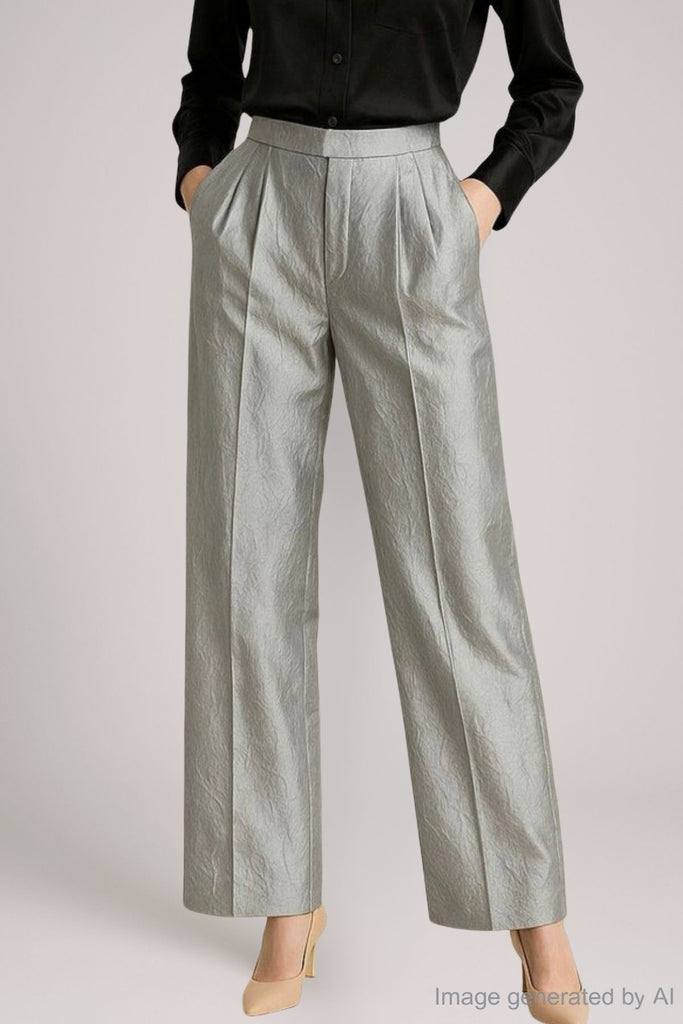 Zoya Satin Pull-On Wide-Leg Pants