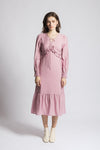 Annalouisse Ruffled Halter Neck Long Sleeve Dress