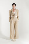 Carrolle Cropped Double Breasted Blazer with Suit Pants Set