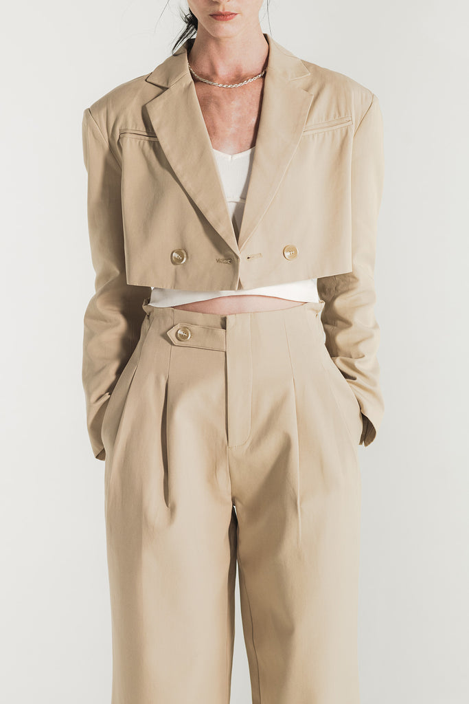 Black Crop Blazer and Pants Set – GNAMA | Official Website