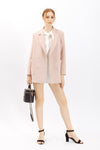 Joviene Notched Lapel Double Breasted Blazer