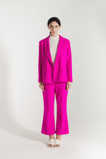 Leavette Notched Lapel Double Breasted Blazer