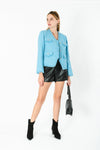 Lyssya Double Pocket V Neck Tweed Cardigan