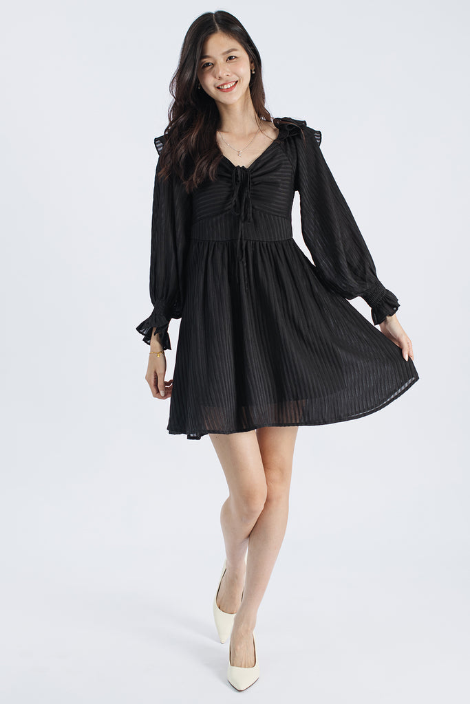 Ruffle Collar Mini Dress