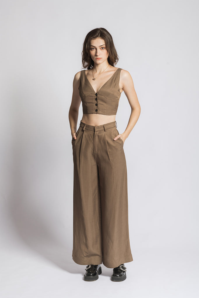 Tovette High Waisted Wide Pants