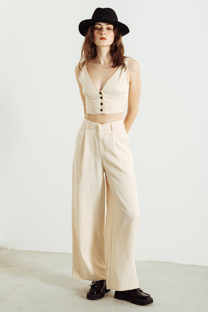 Tovette High Waisted Wide Pants