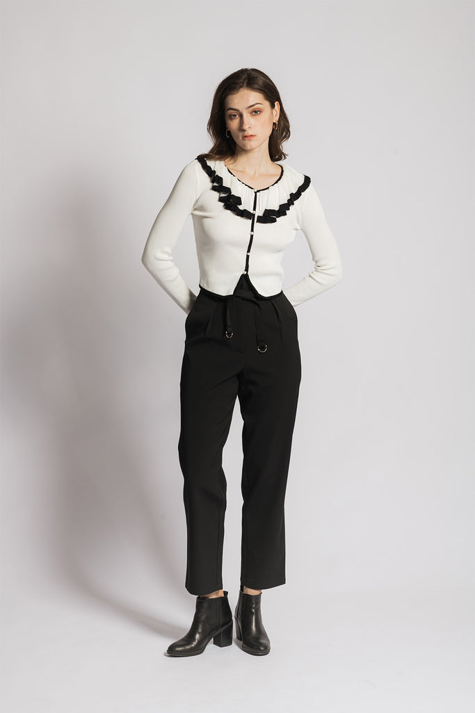 Wandette Belted High Waisted Pants