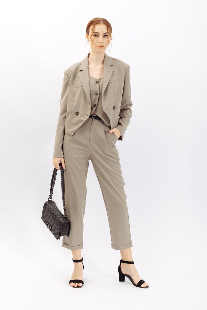 Yuvita Cropped Blazer & Camisole set