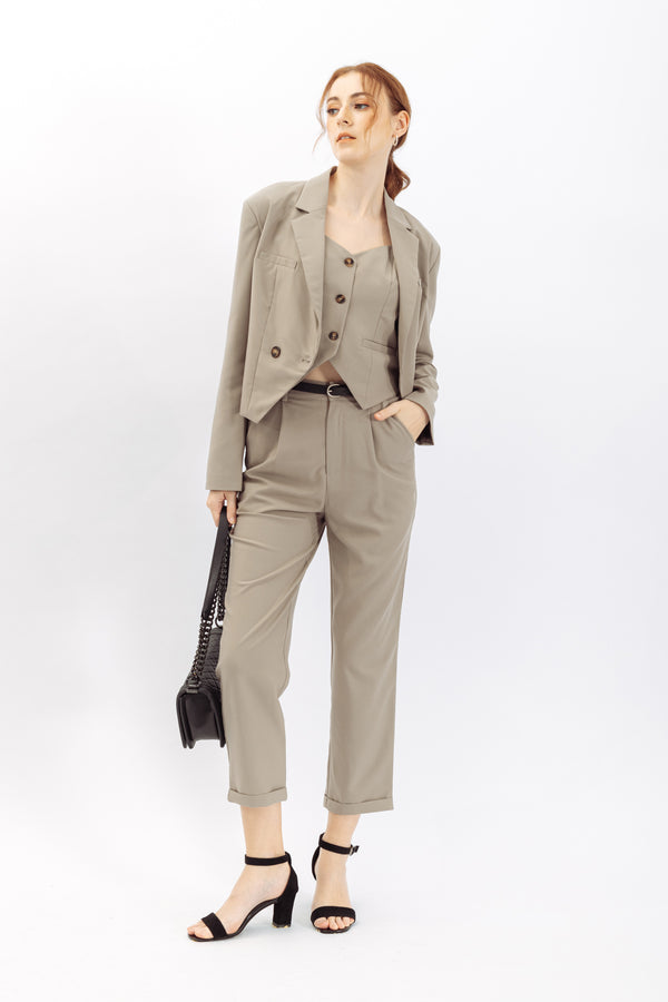 Yuvita Cropped Blazer & Camisole set