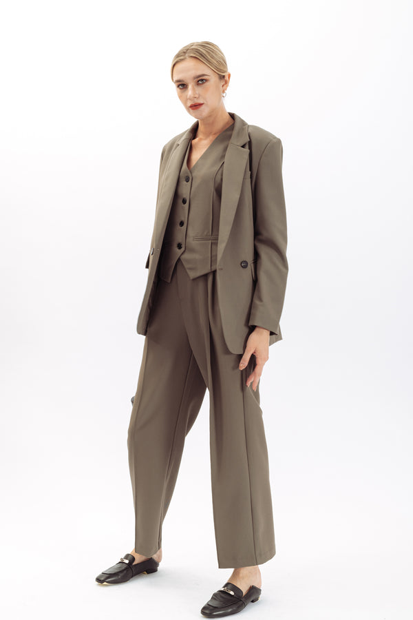 Zeyana Regular Fit Blazer with Pockets